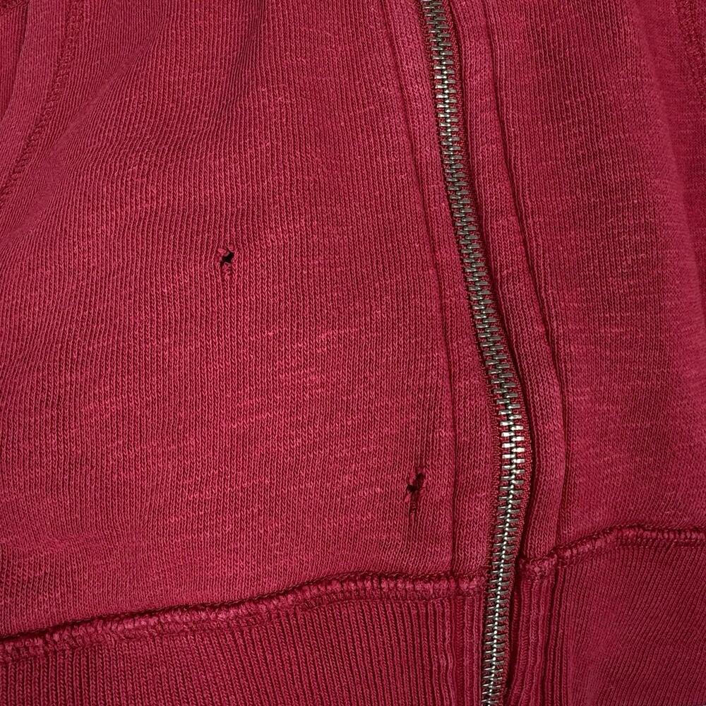 Abercrombie & Fitch A&F Spellout Hoodie Men’s XL Red Jacket Full Zip *Read - Picture 5 of 9